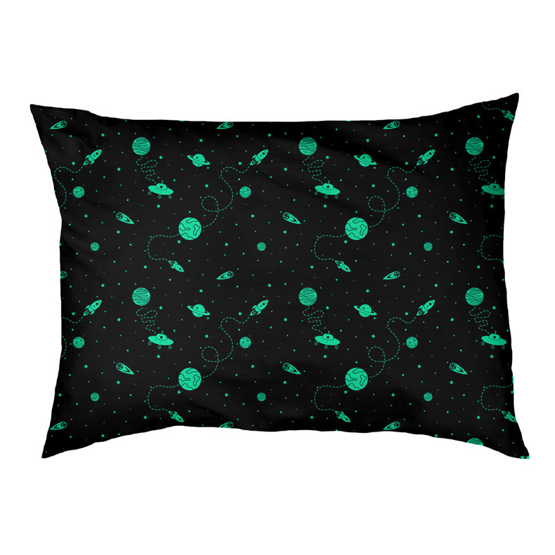 Coussin extérieur pour chien extérieur space Byrge, Moyen (L 29,5 po x P19,5 po x H 9,5 po), Noir / Vert