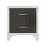 Élégante table de chevet ultrabrillante avec poignée en métal, table de chevet à miroir avec 2 tiroirs pour la chambre à coucher et le salon-2106828664
