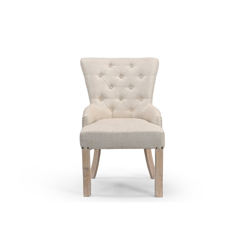 Aarohi Upholstered Solid Wood Accent Chair