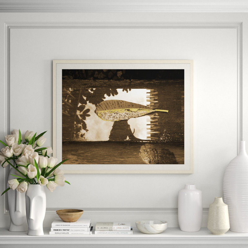 Floating Leaf' Framed Photographic Print on Glass