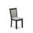 Modern Dining Set - A Dining Table with Trestle Base and Linen Fabric Kitchen Chairs with High Back-255592811-255592810