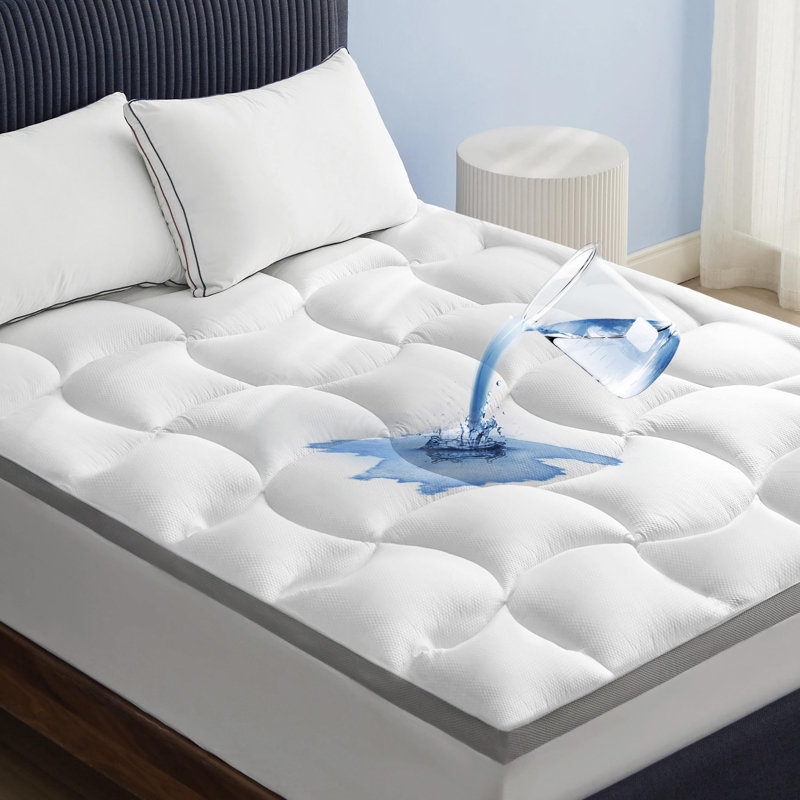 Housse de protection imperméable pour matelas, Lit simple, Blanc