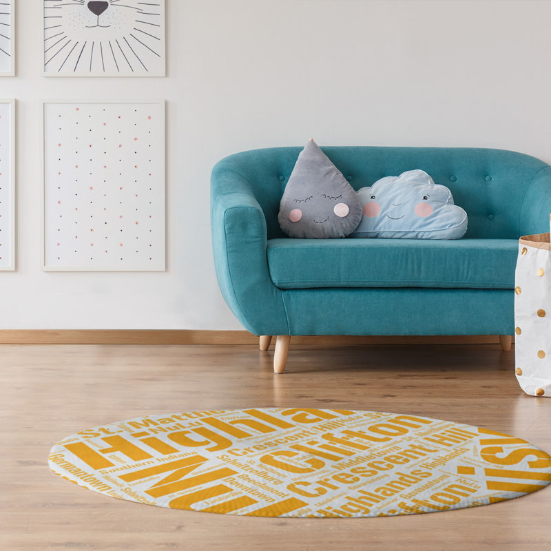 Chenille Indoor Rug, Round 5'