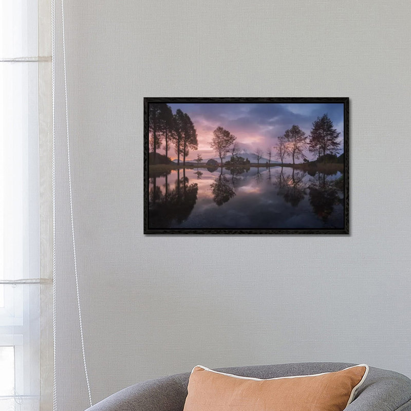 Mount Fuji-San, Japan by Daniel Kordan - Print on Canvas, 66.04 cm H x 45.72 cm W, Black Framed
