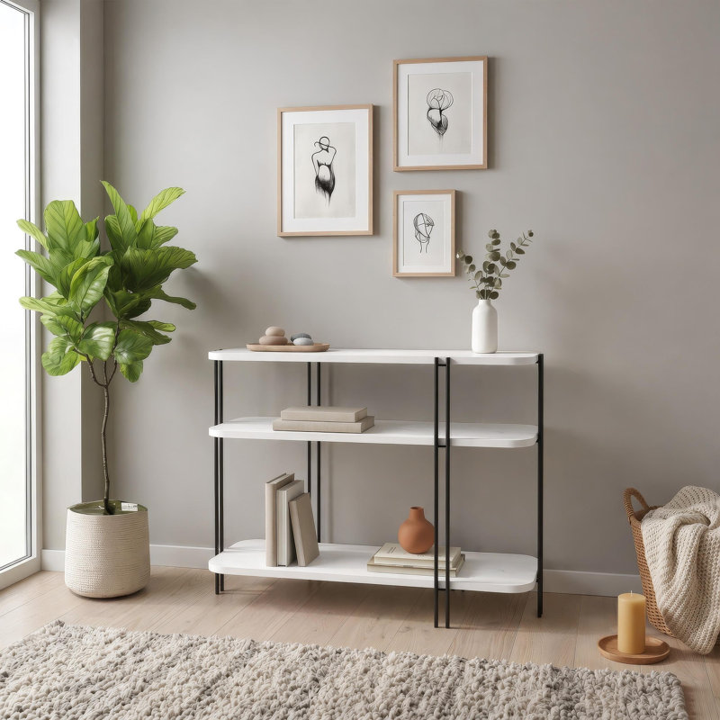 92cm Console Table, White