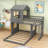  Amberjack Wooden Twin-Over-Full Bunk Bed With Playhouse-1286308047
