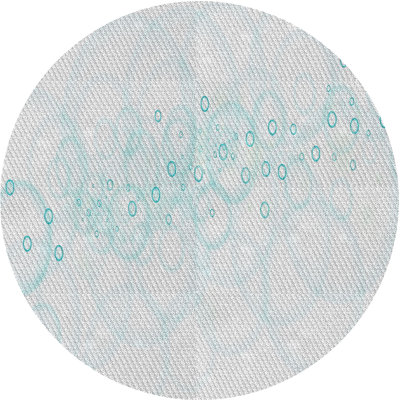 Tapis gris/bleu à motifs