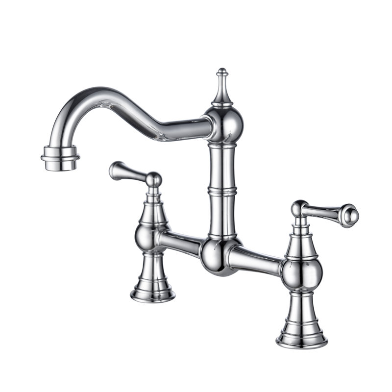 Robinet de pont avec accessoires, Chrome