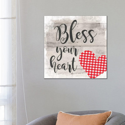 Bless Your Heart by Amanda Murray - Wrapped Canvas Print