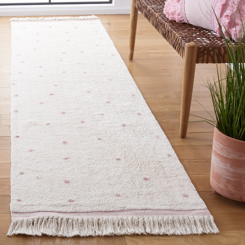 Tapis ivoire / rose Easy Care 212, Tapis de couloir 2 pi 3 po x 9 pi