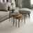 Modern Walnut Nesting Tables (3 Pieces) with Metal Frame, 17.7 x 17.7 x 17.7 inches, 17.7 x 15.7 x 17.7 inches, 17.7 x 13.8 x 17.7 inches | 100% Melamine Coated Particle Board, Stylish & Functional for Any Living Space-1344982197-1344982199