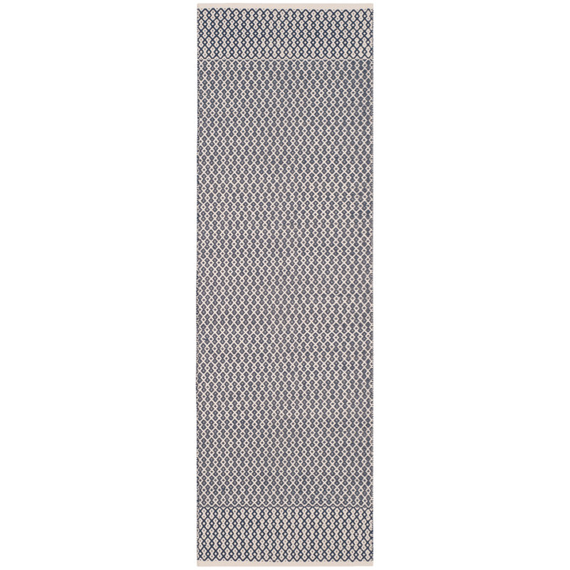 Bester Hand Woven Cotton Geometric Rug, Runner 2'3" x 8'