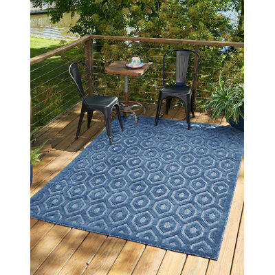 Tapis intérieur / extérieur bleu marine Heckstall