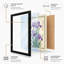 Purple Iris Study Japandi - Framed Print-167057180-167057182