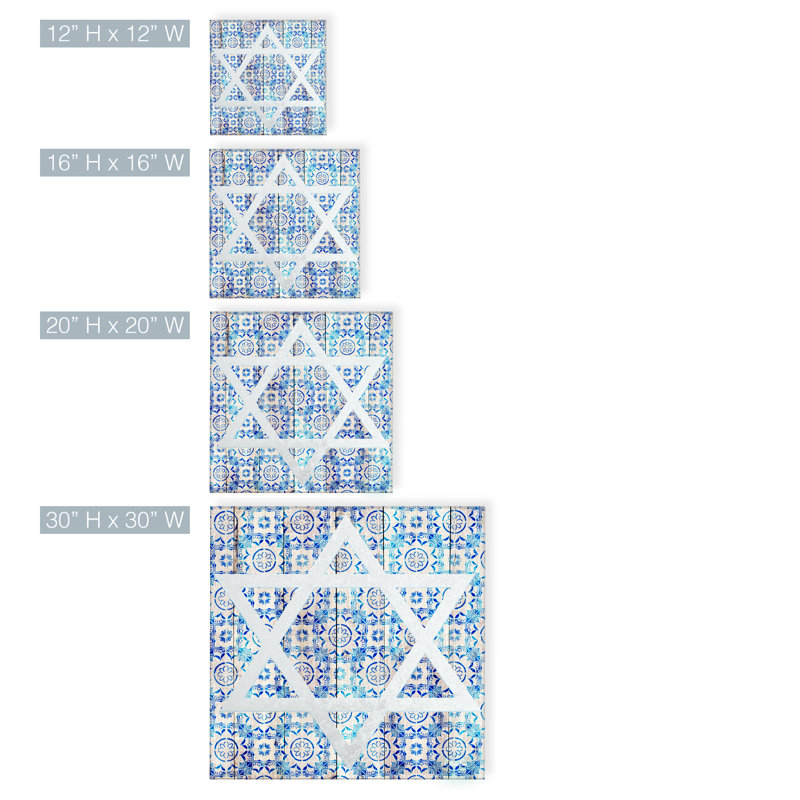« star of david iv », impression sur toile enroulée sur toile, H 12 po x l 12 po x P 1,5 po