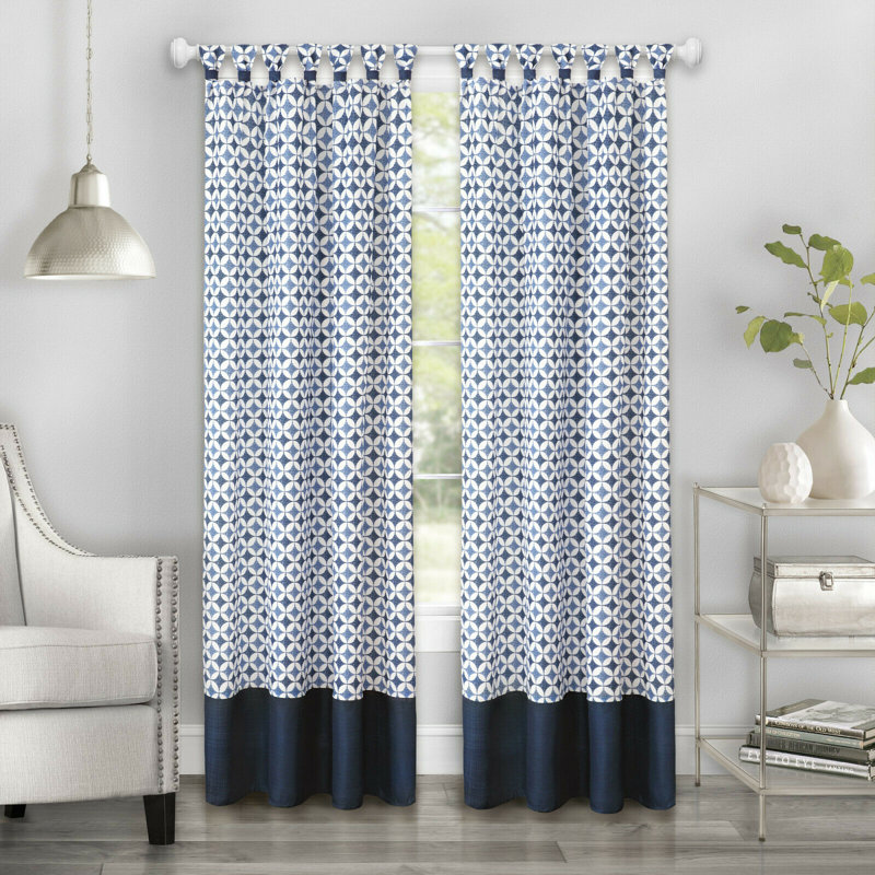 Lorcan Room Darkening Curtain Pair, 52" W x 63" L, Navy Blue