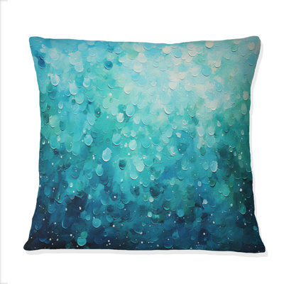Coussin Aqua Lagoon II - Abstract Landscape