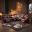 Canapé d'angle 3 pièces inclinable électrique pour cinéma maison avec console de chargement et éclairage DEL, bourgogne-1603867266