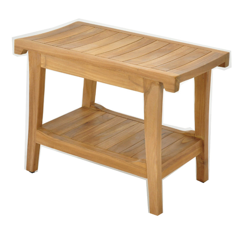 Whitley 24'' W Teak Shower Bench