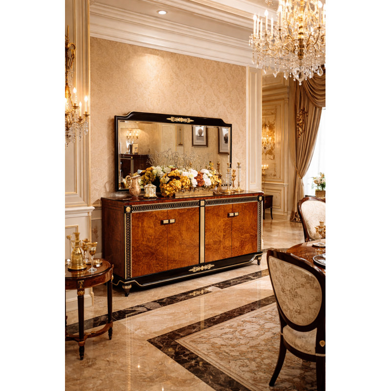 Gilemette Rectangle Solid Wood Dresser Mirror