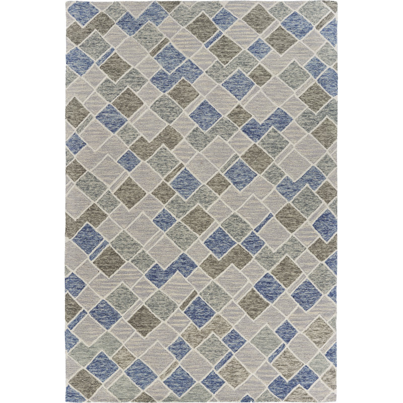 Ponty Hand Tufted Geometric Indoor Rug, Rectangle 4' x 6'