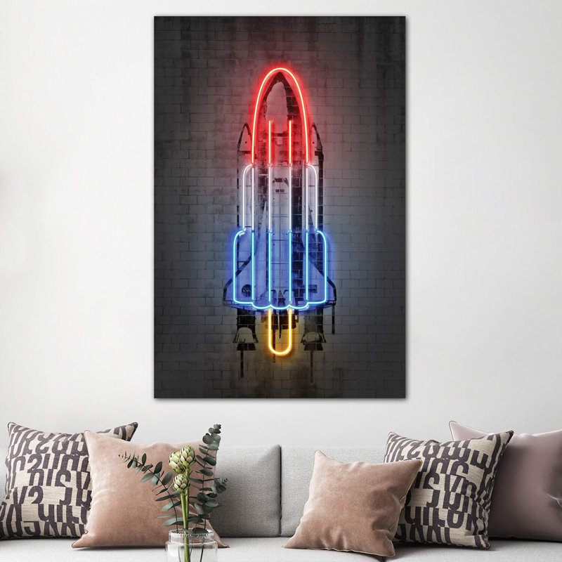 " Rocket " by Octavian Mielu, Wrapped Canvas, 60" H x 40" W x 1.5" D