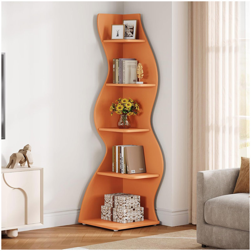 Étagère d'angle et support pour plante à 5 niveaux 69,8 po de hauteur Orange, Orange