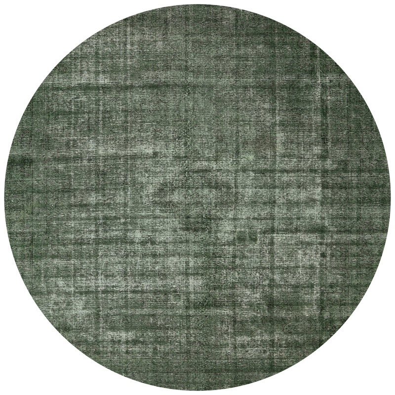Tapis vert de style oriental, Rond 3 pi