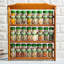Étagère à épices en bois 24 pièces à trois étages avec épices incluses, 27,6 oz