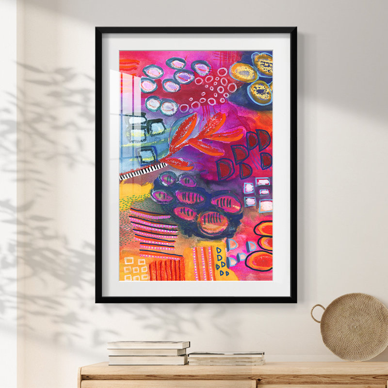 Vivaciously Changing I -Framed Print, 28.5" H x 20.5" W, Black