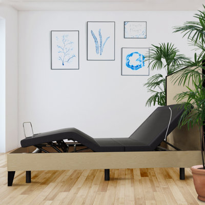 Base de lit réglable Basehor avec système de massage, zéro gravité, ports USB, Wallhugger, télécommande sans fil