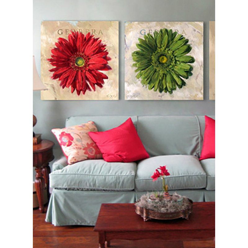 Art sur toile Verde Gerbera, l 20 po x L 20 po