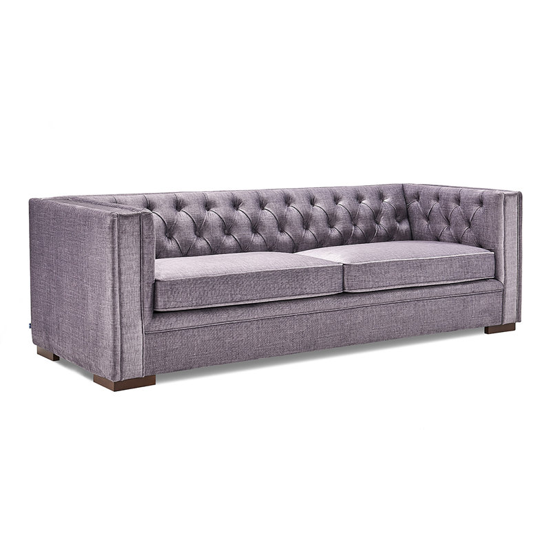 Roselyne Velvet Sofa, Slate Grey