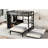Black Twin Over Metal Bunk Bed With A Built - In Closet, Roll Under Trundle, Foldable Work Desk, And Full Length Guardrails Space Saving Safe Color Large Wardrobe, Slide Out Study Table, Noise-1584710756