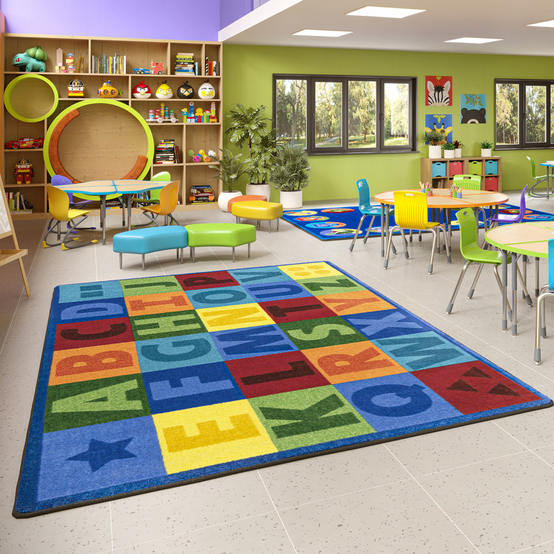 Joy Carpets Colorful Learning Educational Area Rug, Rectangle 7'8" x 10'9"