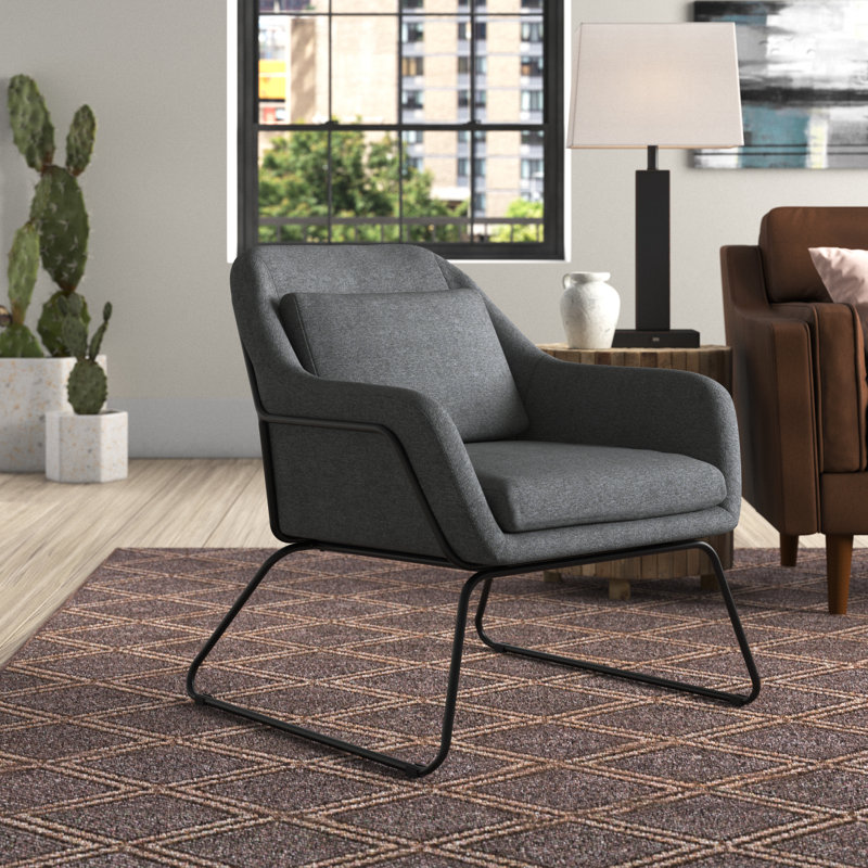 Andice Upholstered Armchair, Dark Grey