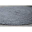 Tapis gris en coton tressé rond fait main