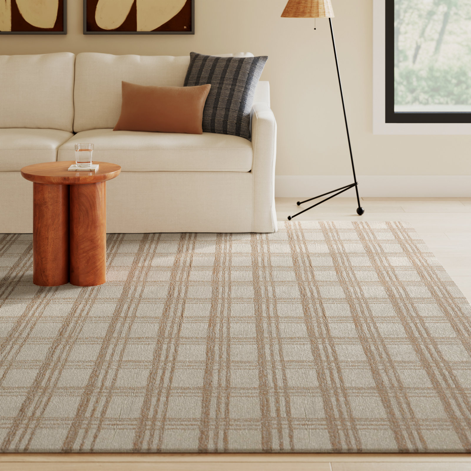 Chris Loves Julia x Loloi Polly Cream / Sand Area Rug, Rectangle 9'3" x 13'