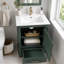 Meuble-lavabo de salle de bain avec porte à fermeture en douceur, tiroir et tablette réglable-1265122437