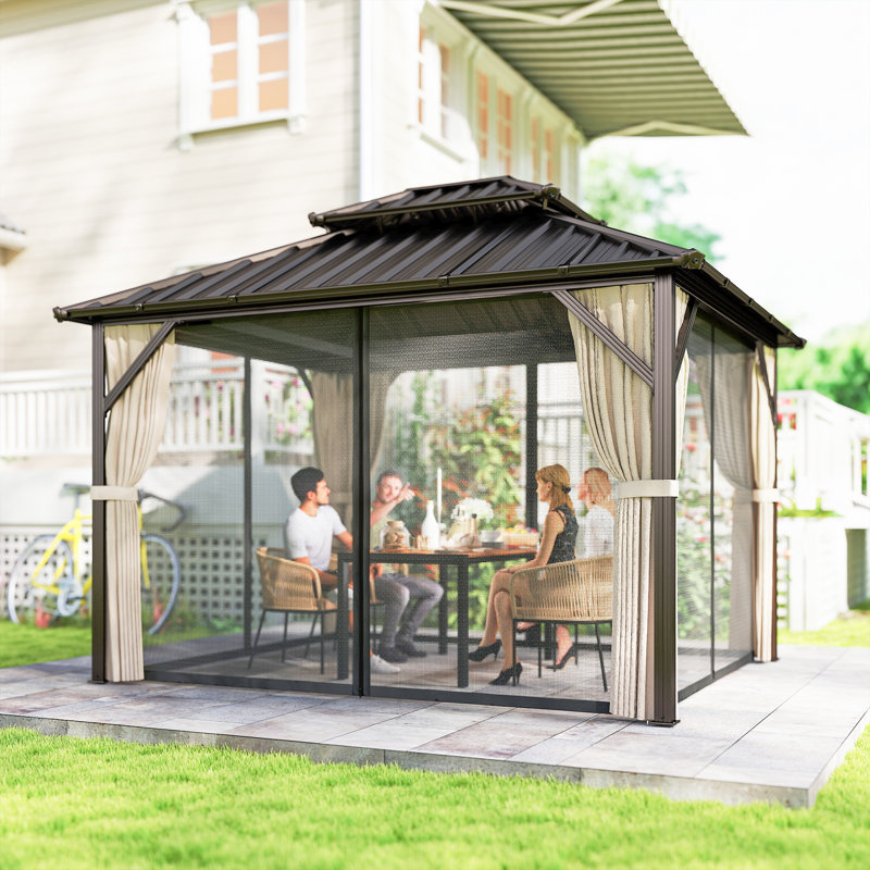 Gazebo, 294cm H x 360cm W x 302cm D