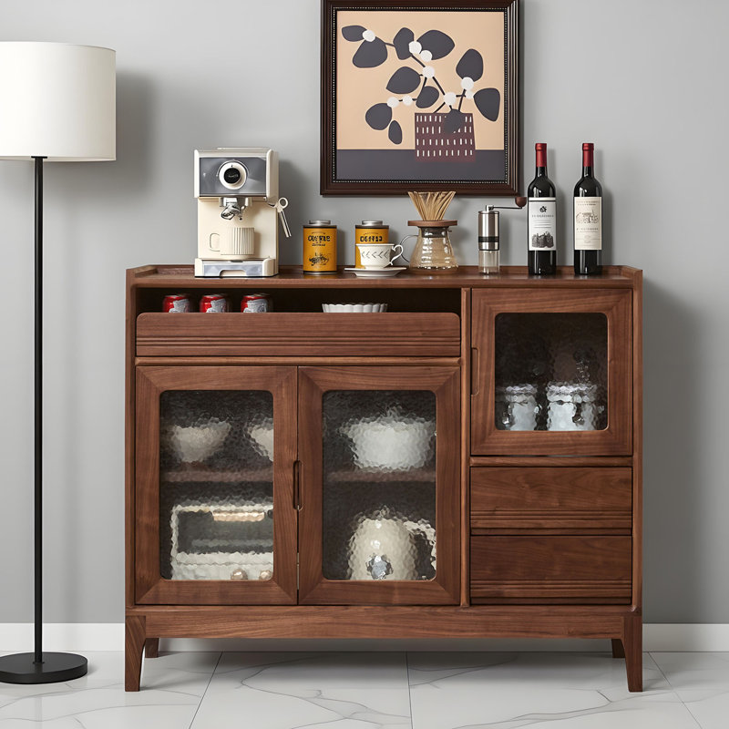 Commode d'appoint multifonctionnelle en bois massif