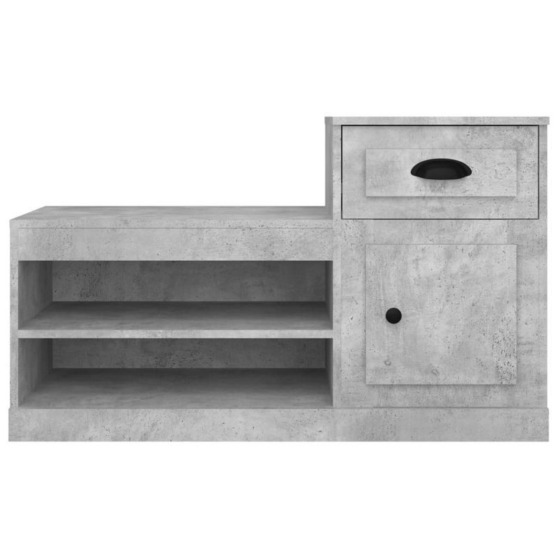Menzen 8 Pair Shoe Storage Cabinet, Concrete Grey