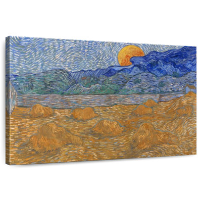 Wheat Sheaves And Rising Moon