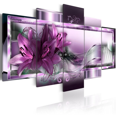 " Purple Lilies " 5 - Pieces