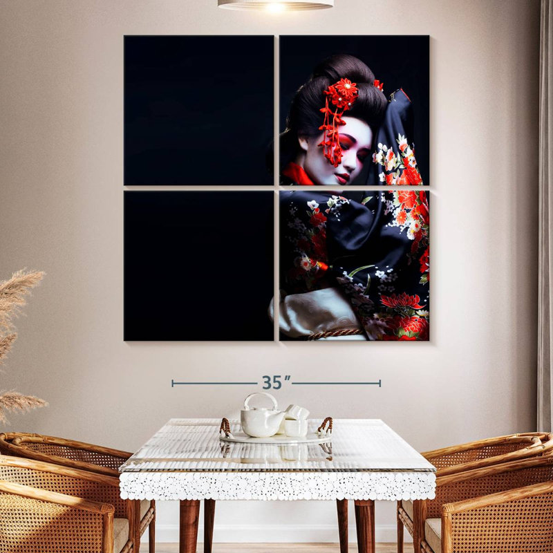 Leisha Japanese Geisha Pose, 50" H x 50" W