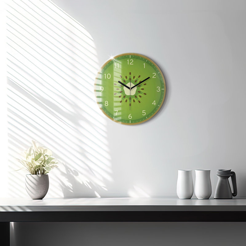 Glass Wall Clock, Black