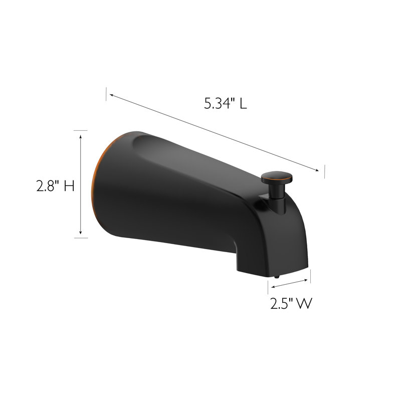 Elegant Oil Rubbed Bronze Universal Tub Spout with Diverter