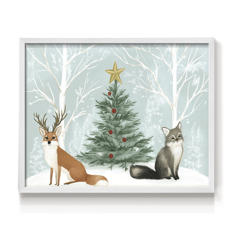 Art de Noël - Cxxxxi - Reproduction encadrée - Restickable, H 22 po x l 28 po, Blanc