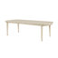Ensemble de salle à manger 5 pièces en chêne clair, table extensible et chaises rembourrées, mobilier de salle à manger en bois durable