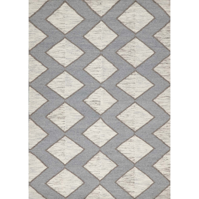 Textures Wool Geometric Area Rug in Gray, Rectangle 12' x 15'